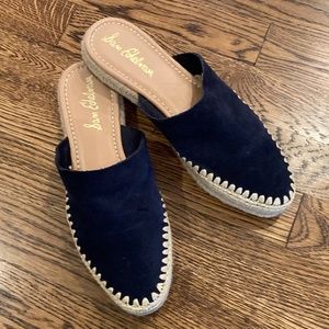 Sam Edelman Navy Blue Suede Slip-On Espadrille Slides Size 7.5